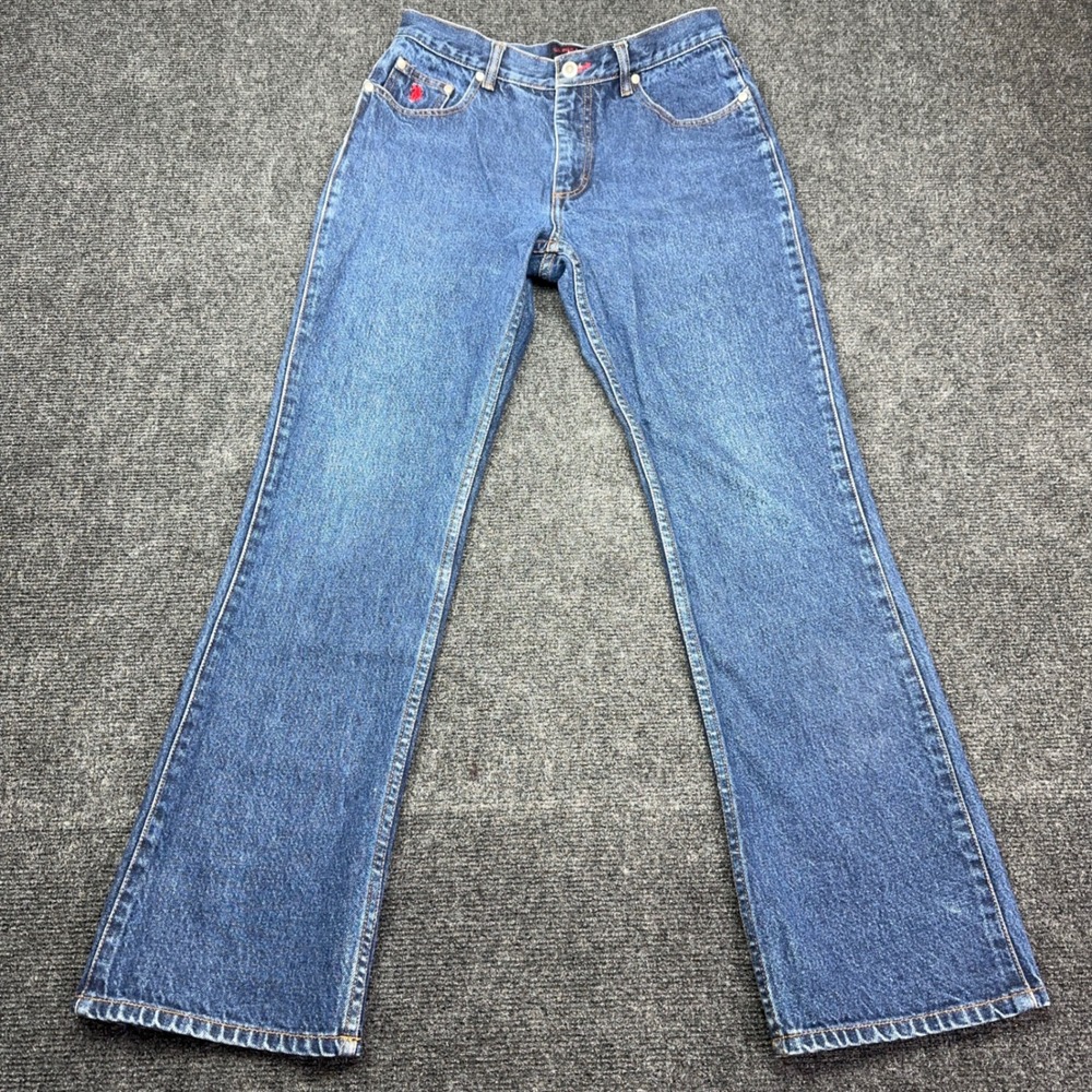 US Polo Assn Jeans Co Medium Wash Bootcut Denim Jeans 9/10 Cotton